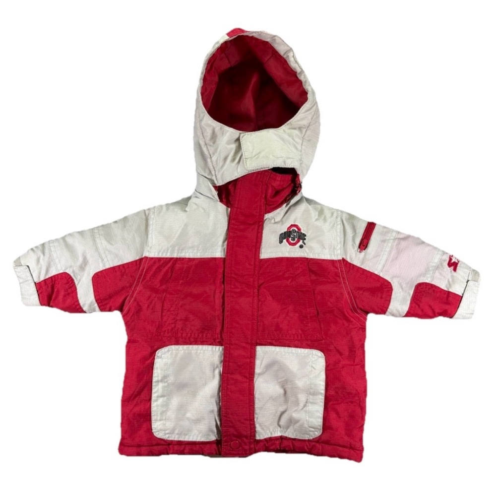 Vintage Starter Ohio State Buckeyes Insulated Coat 12 Months Red Football NFL 90